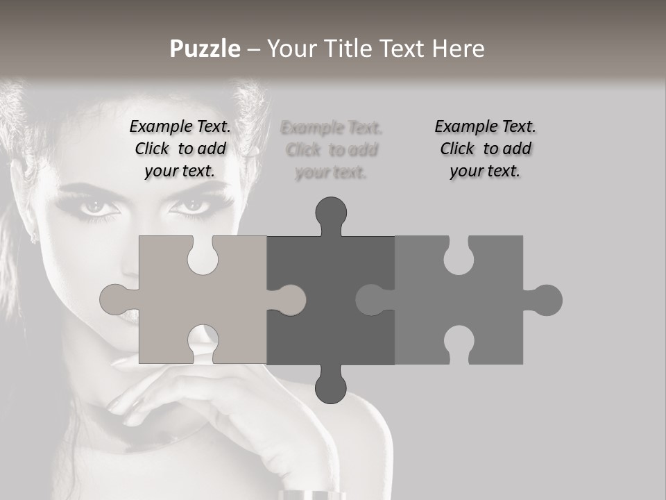 Stare Background Girl PowerPoint Template