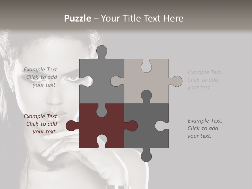 Stare Background Girl PowerPoint Template