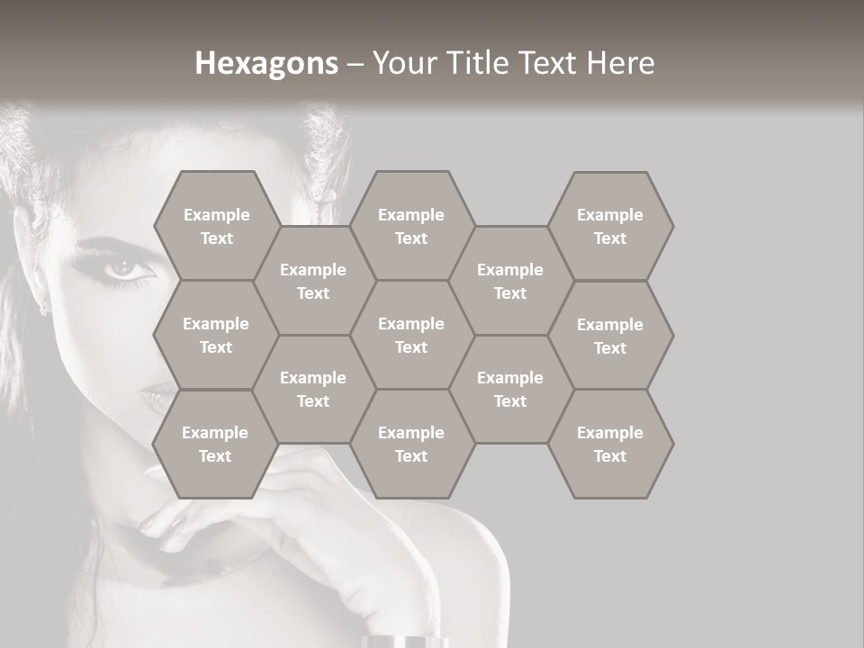 Stare Background Girl PowerPoint Template