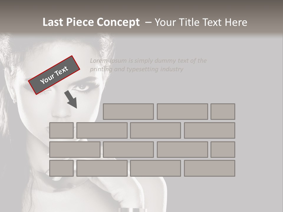 Stare Background Girl PowerPoint Template