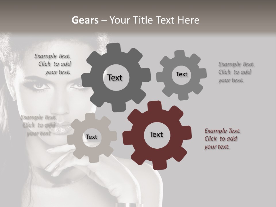 Stare Background Girl PowerPoint Template