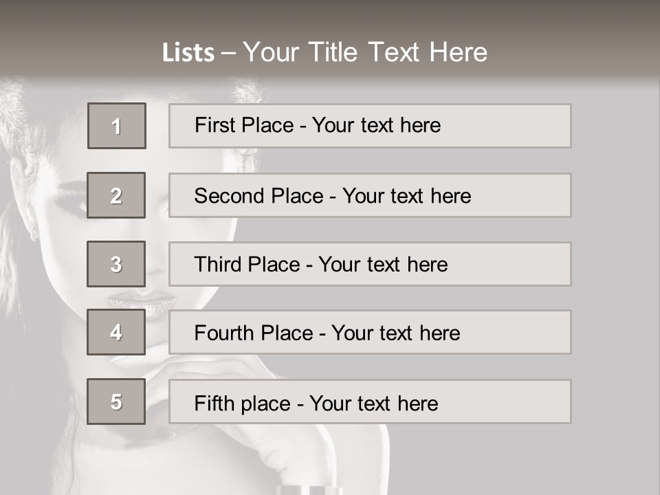 Stare Background Girl PowerPoint Template