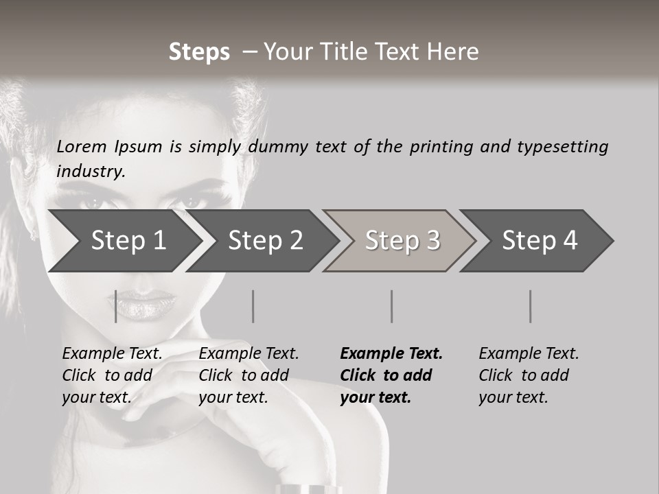 Stare Background Girl PowerPoint Template