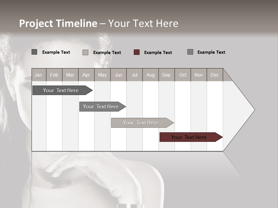 Stare Background Girl PowerPoint Template