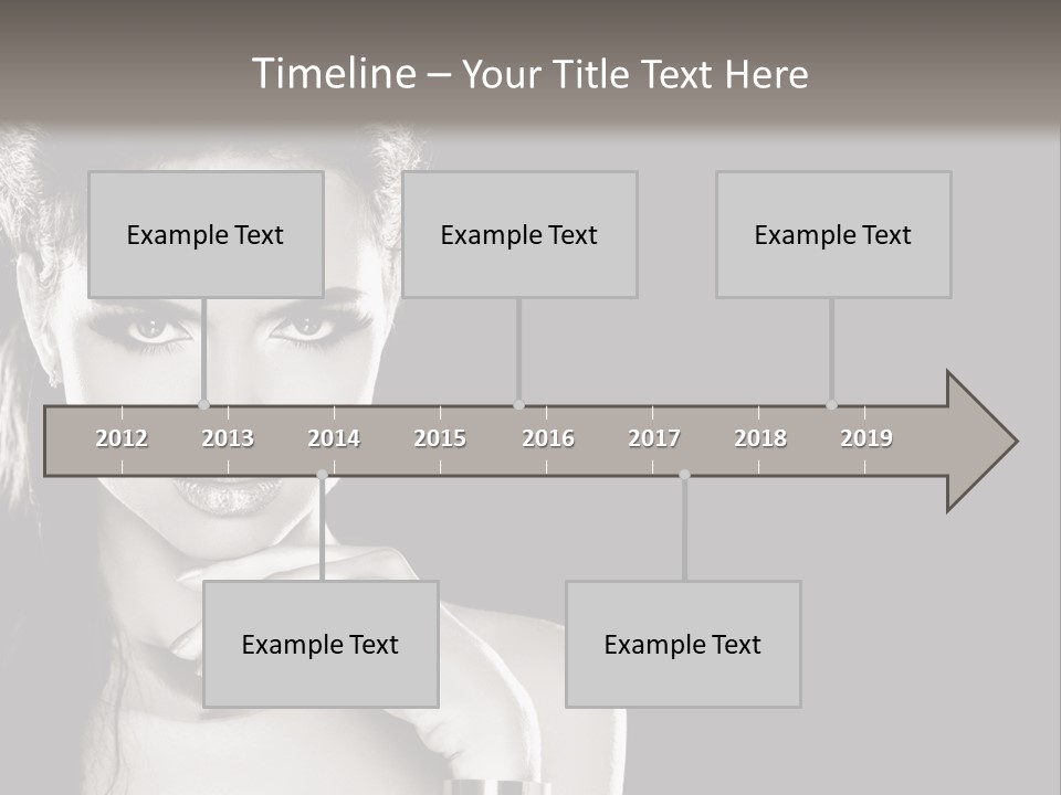 Stare Background Girl PowerPoint Template