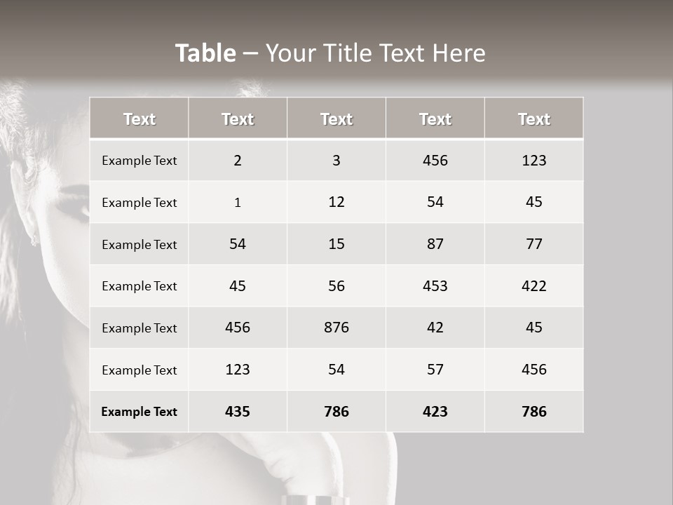 Stare Background Girl PowerPoint Template