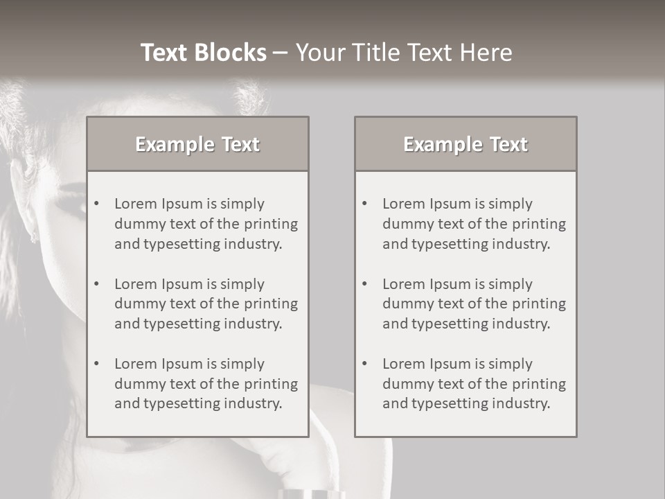 Stare Background Girl PowerPoint Template