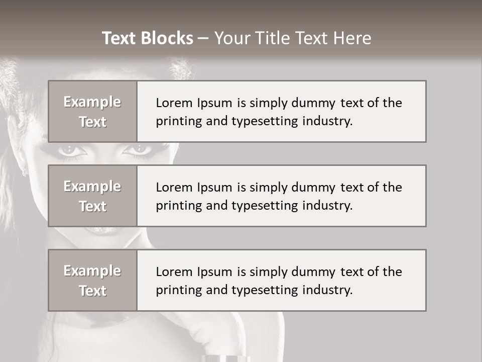Stare Background Girl PowerPoint Template