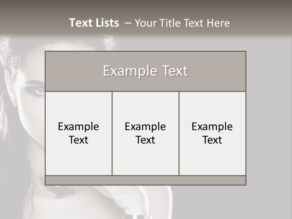 Stare Background Girl PowerPoint Template