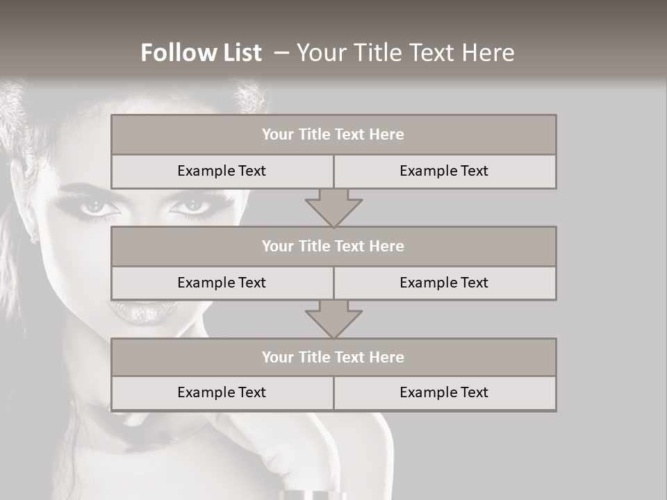 Stare Background Girl PowerPoint Template
