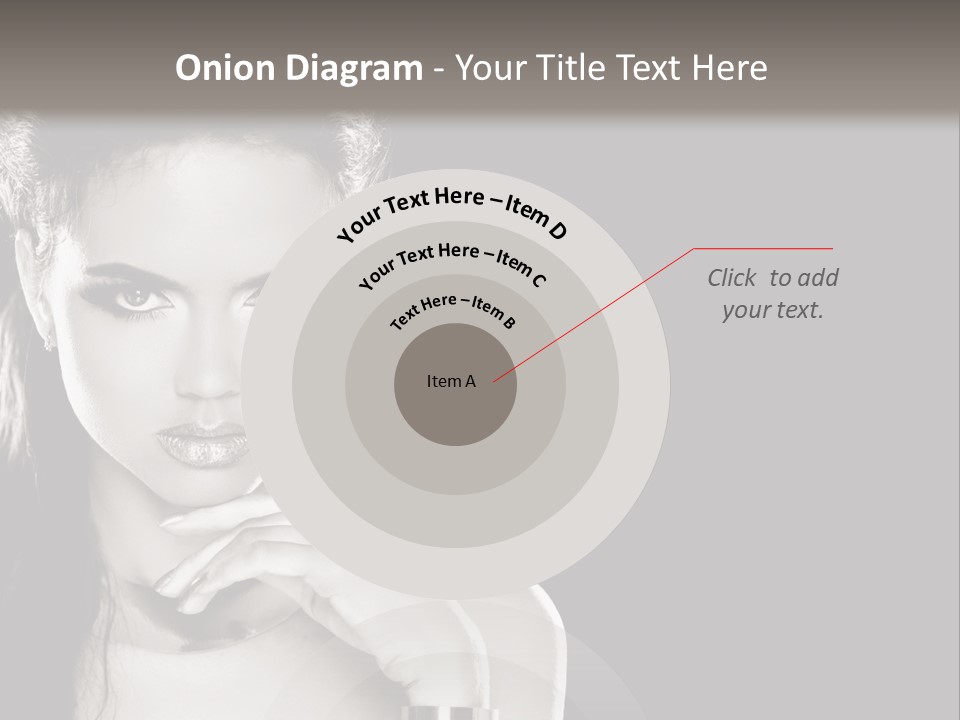 Stare Background Girl PowerPoint Template