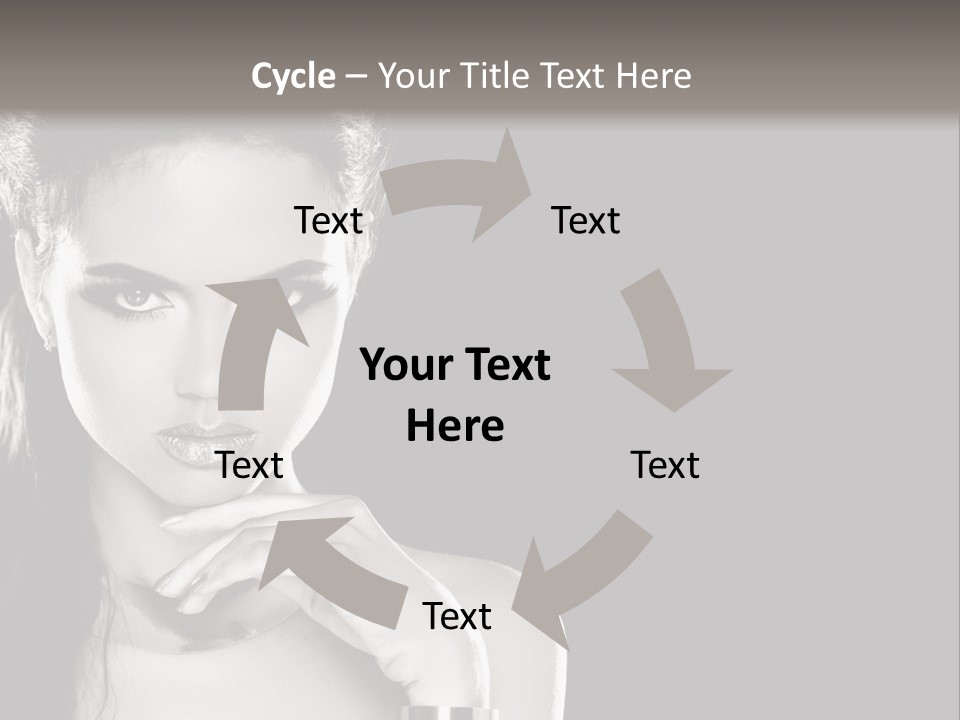 Stare Background Girl PowerPoint Template