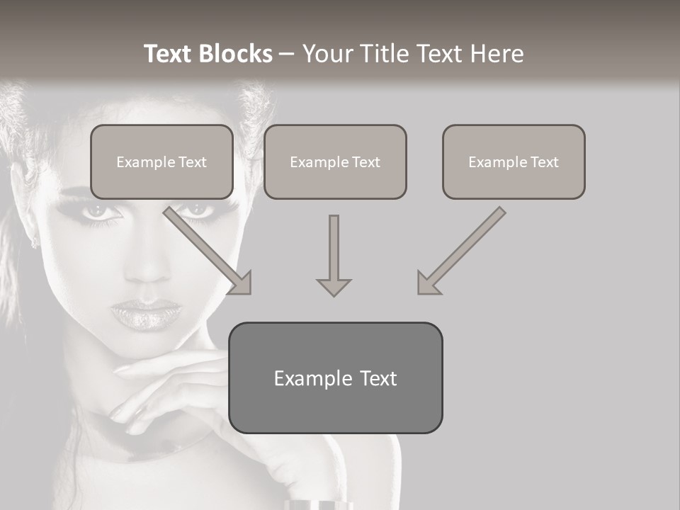 Stare Background Girl PowerPoint Template
