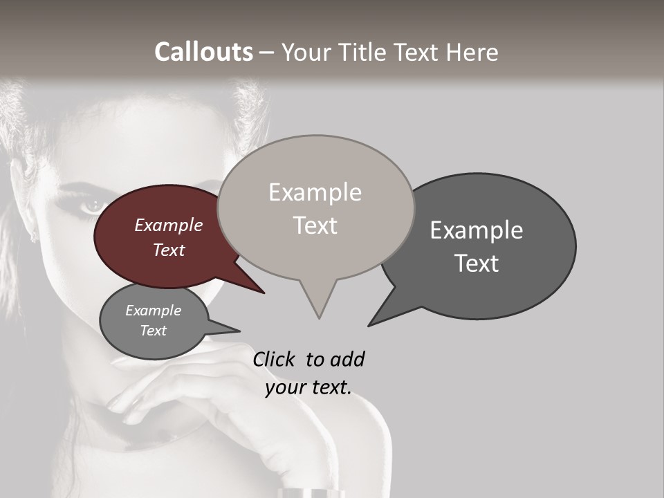 Stare Background Girl PowerPoint Template