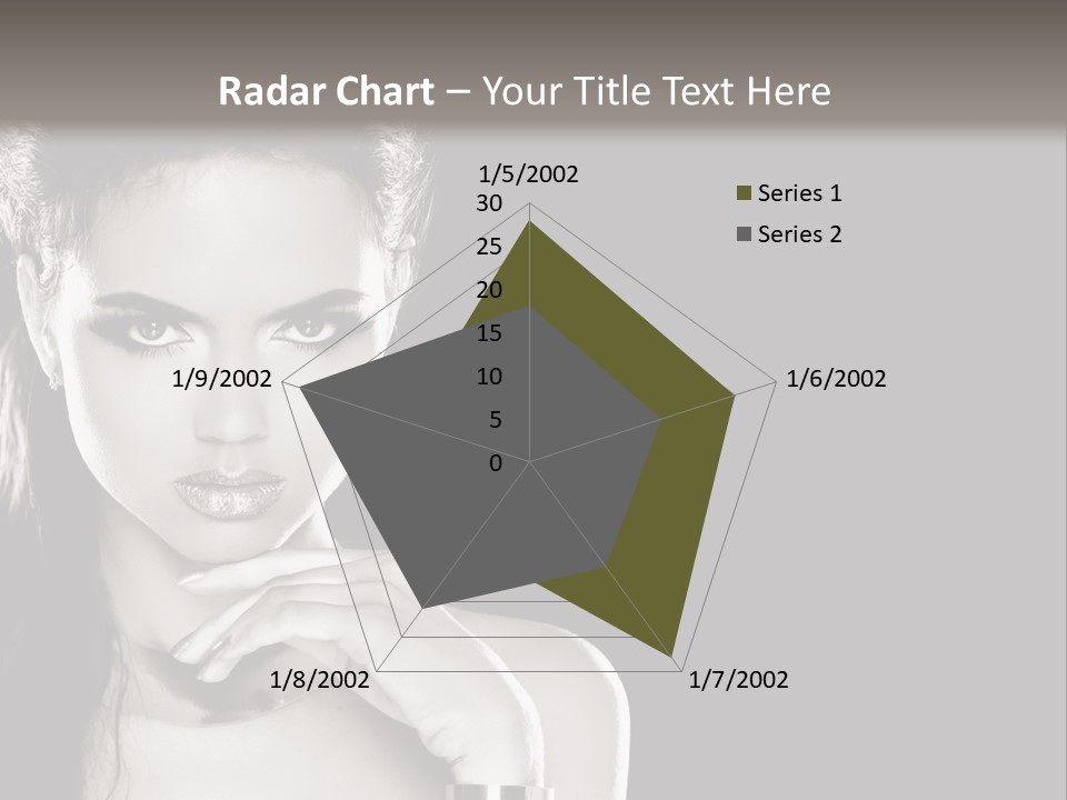 Stare Background Girl PowerPoint Template