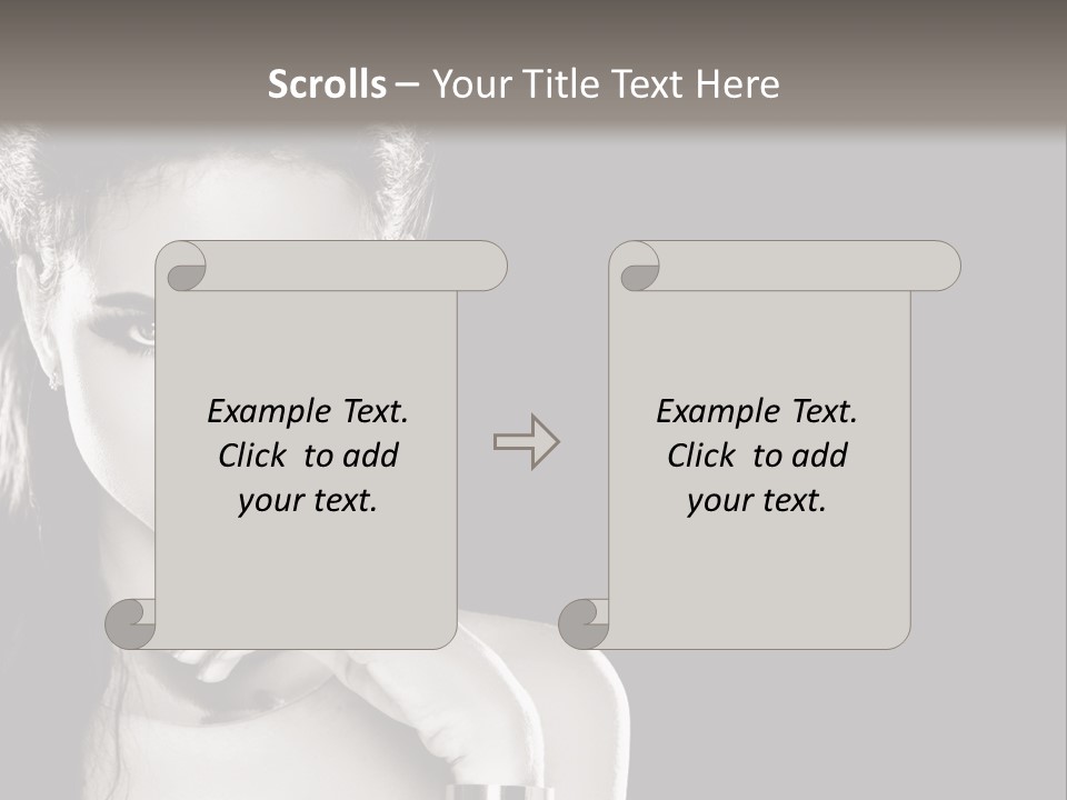 Stare Background Girl PowerPoint Template