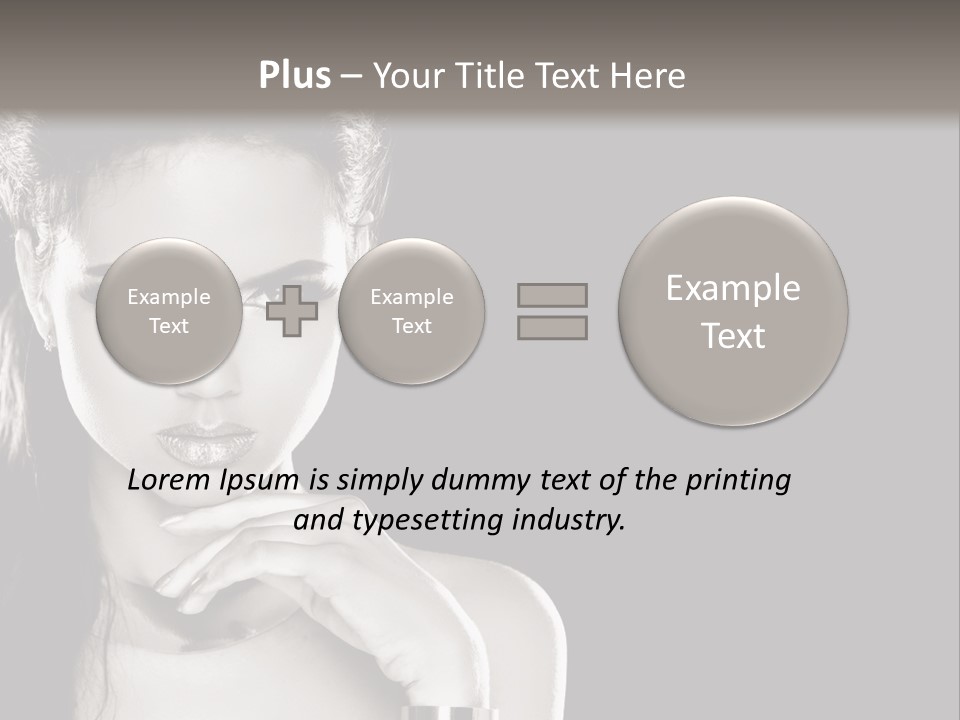 Stare Background Girl PowerPoint Template