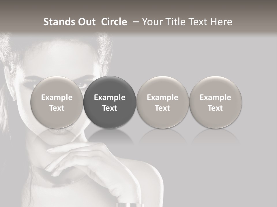 Stare Background Girl PowerPoint Template