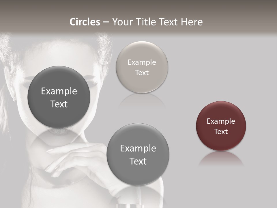 Stare Background Girl PowerPoint Template