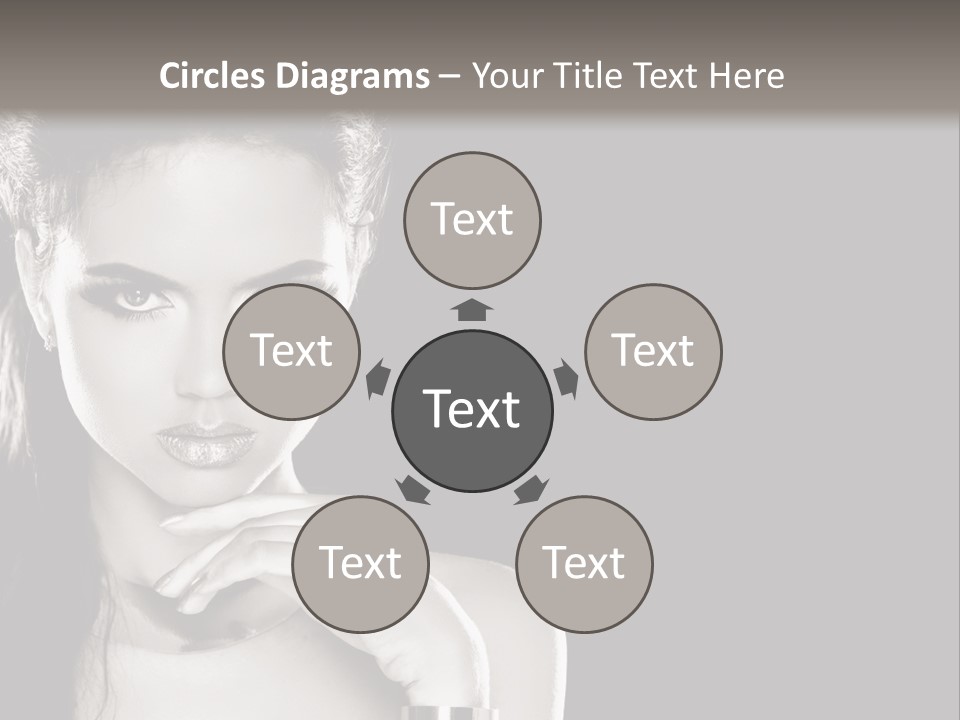 Stare Background Girl PowerPoint Template