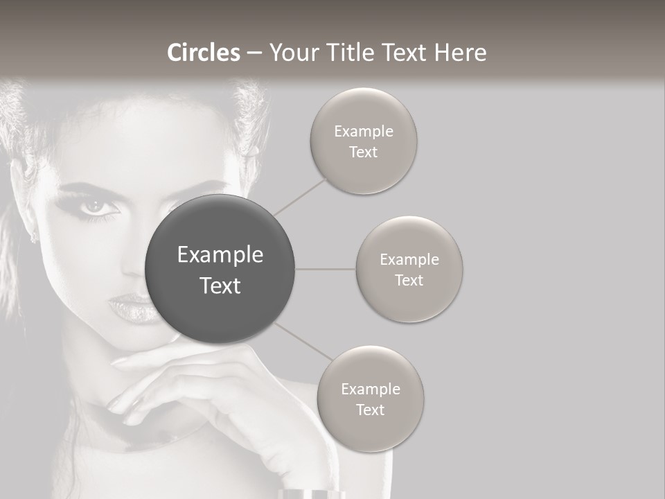 Stare Background Girl PowerPoint Template