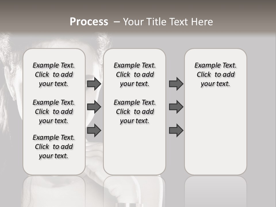 Stare Background Girl PowerPoint Template