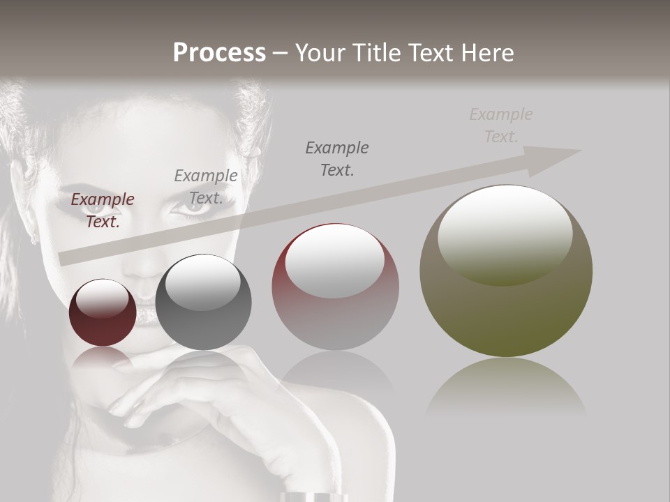 Stare Background Girl PowerPoint Template