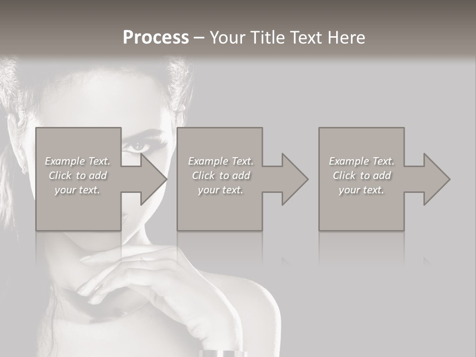 Stare Background Girl PowerPoint Template