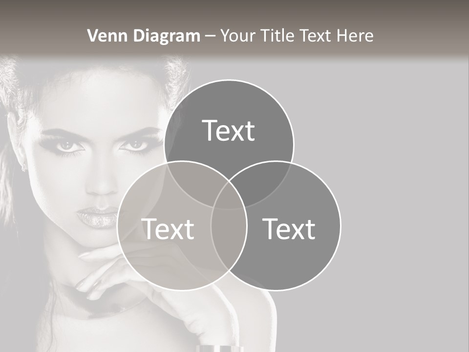 Stare Background Girl PowerPoint Template