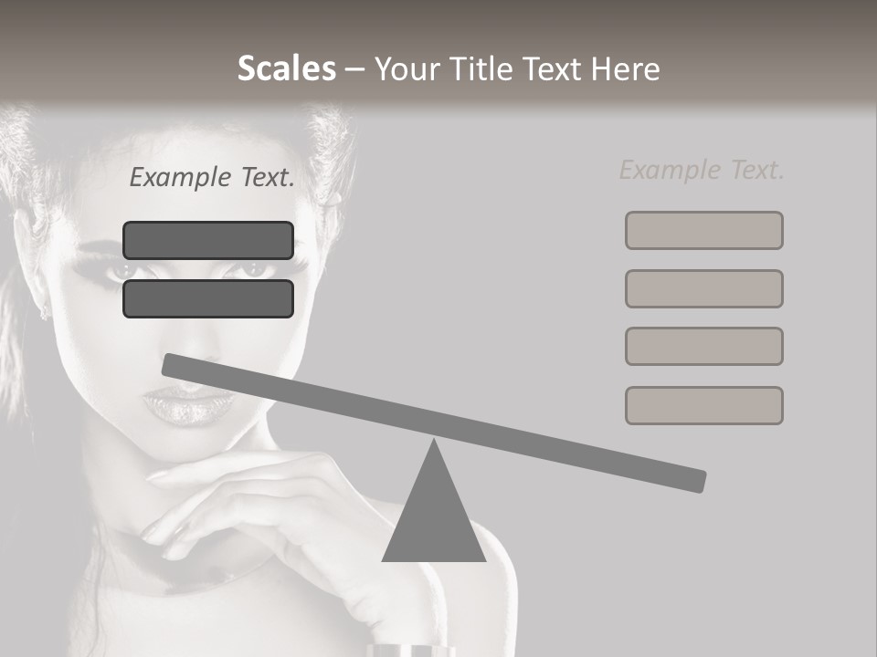 Stare Background Girl PowerPoint Template