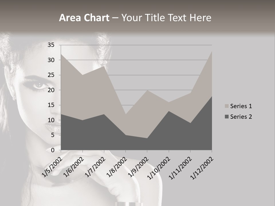 Stare Background Girl PowerPoint Template