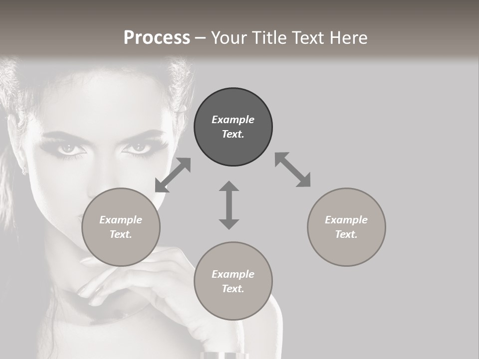 Stare Background Girl PowerPoint Template