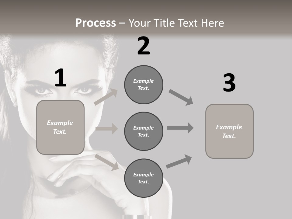 Stare Background Girl PowerPoint Template