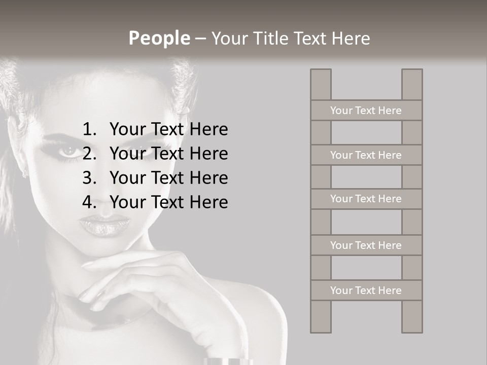 Stare Background Girl PowerPoint Template