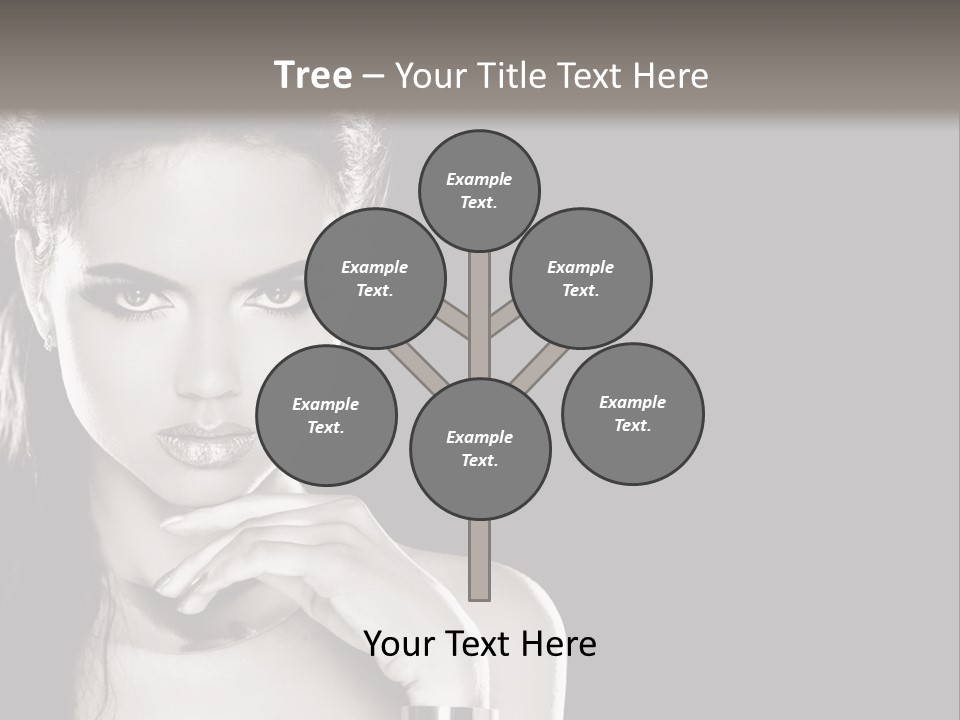 Stare Background Girl PowerPoint Template