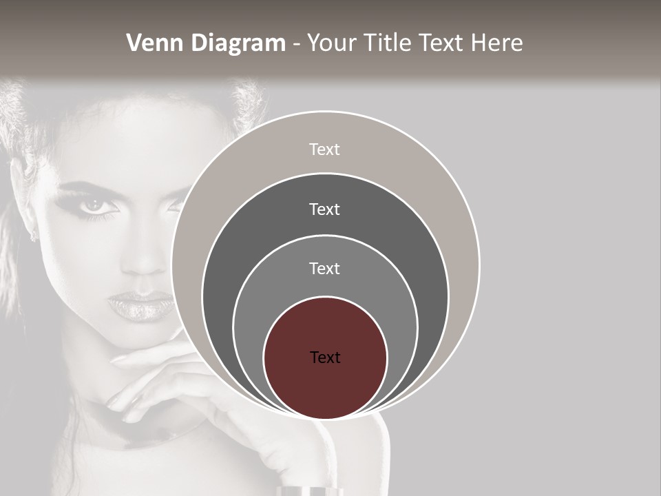 Stare Background Girl PowerPoint Template