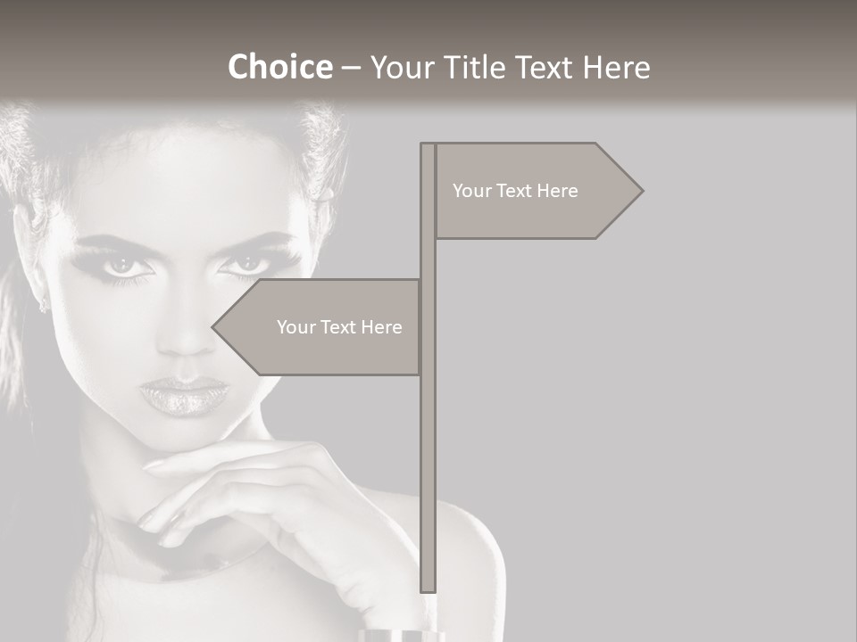 Stare Background Girl PowerPoint Template