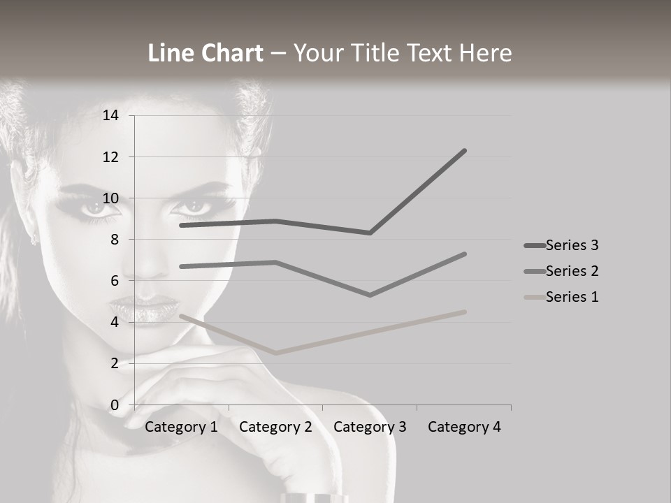 Stare Background Girl PowerPoint Template