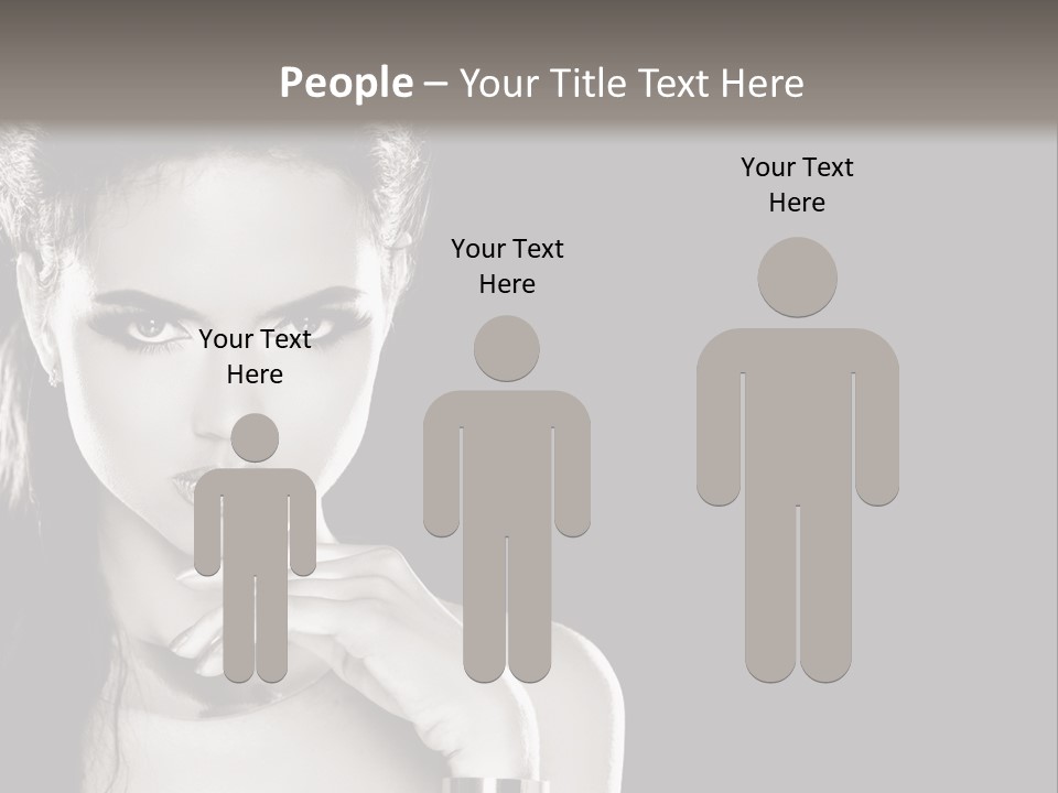 Stare Background Girl PowerPoint Template