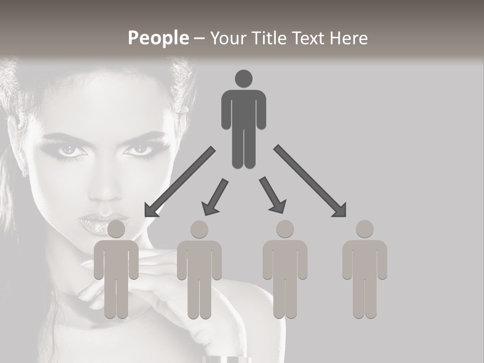 Stare Background Girl PowerPoint Template