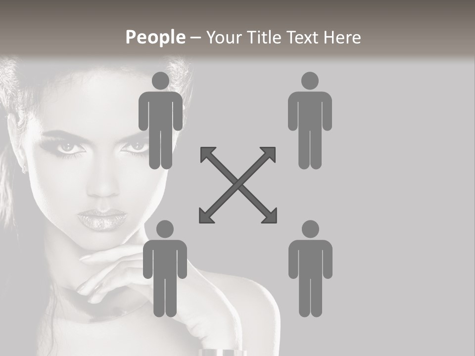 Stare Background Girl PowerPoint Template