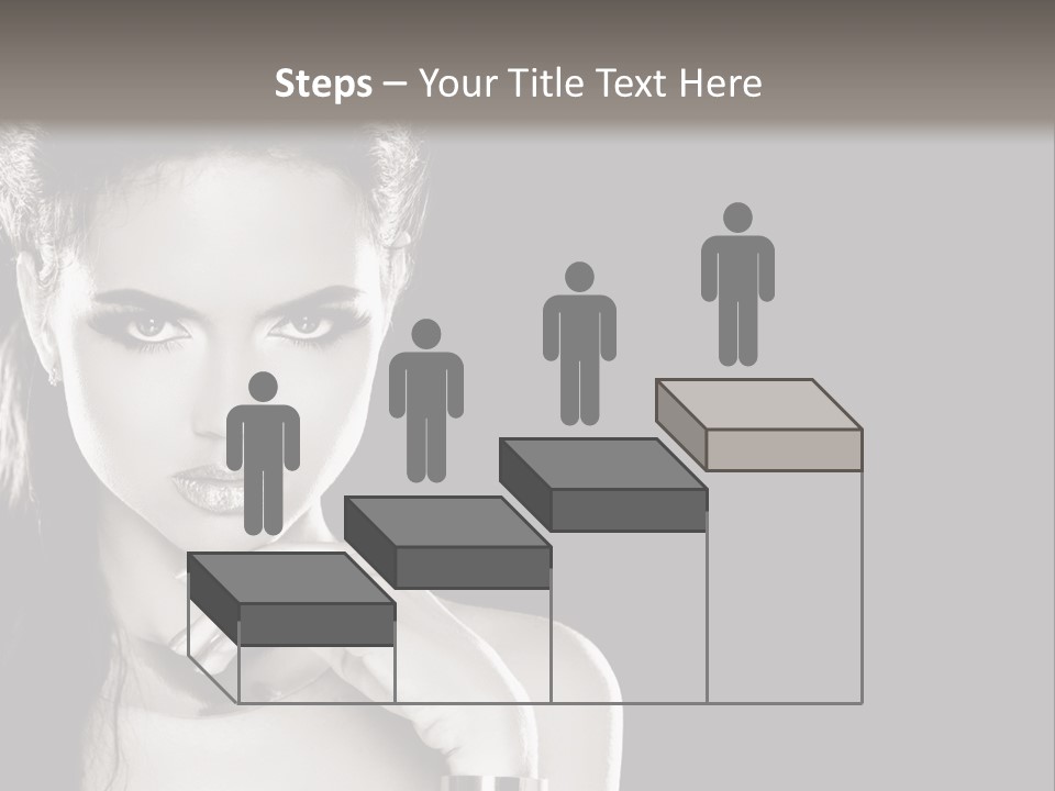 Stare Background Girl PowerPoint Template