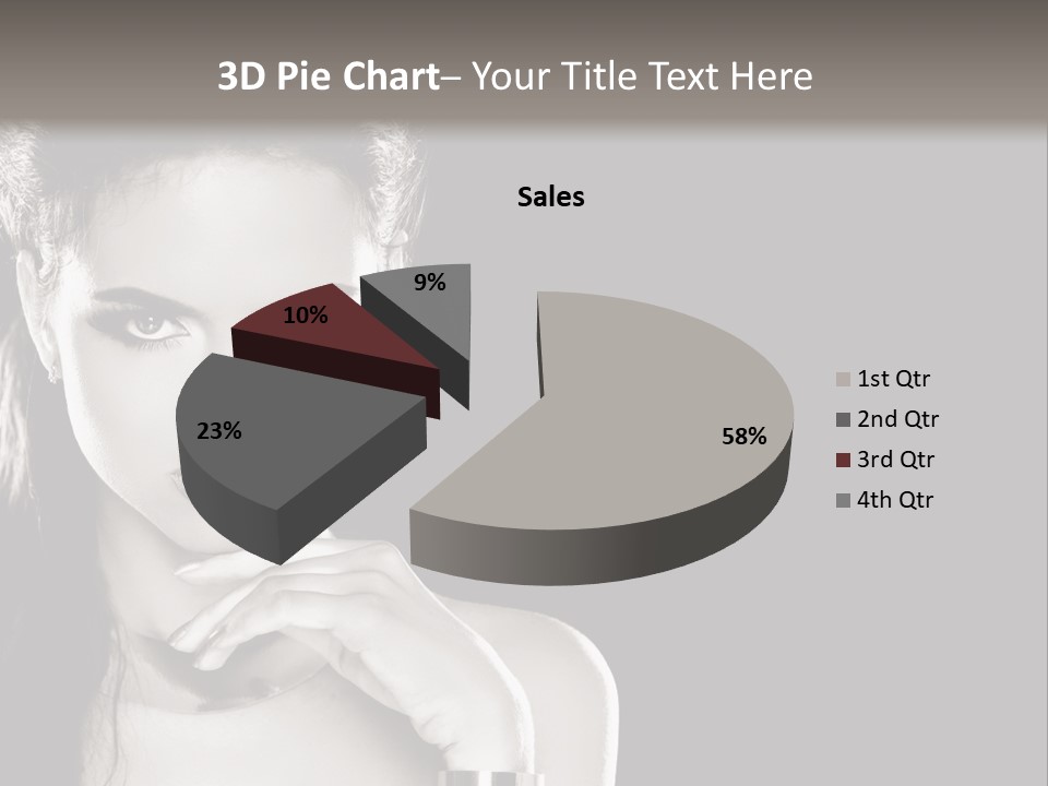 Stare Background Girl PowerPoint Template