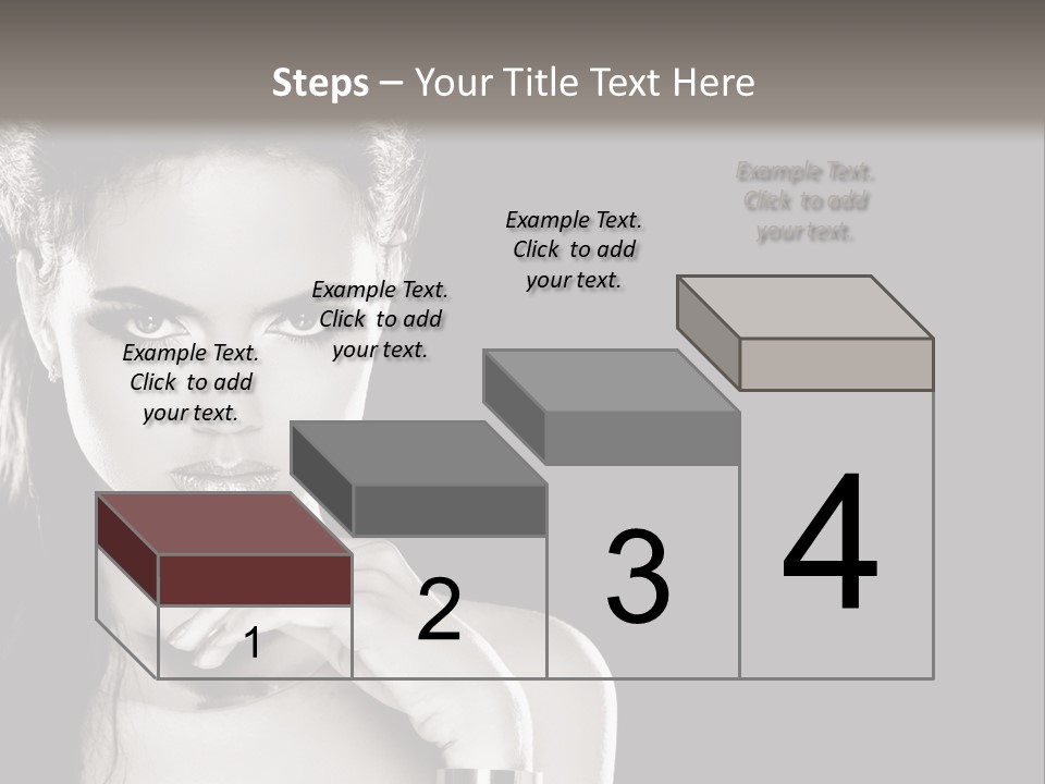 Stare Background Girl PowerPoint Template