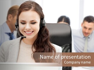 Helpline Laptop Assistant PowerPoint Template