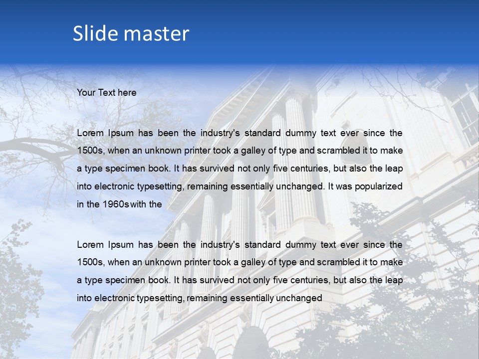 Government Facade American PowerPoint Template