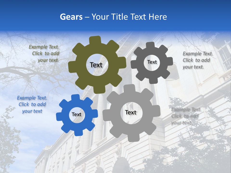Government Facade American PowerPoint Template