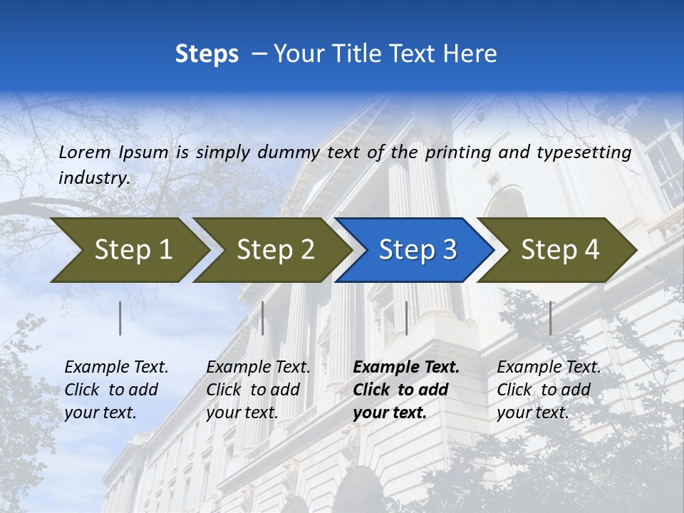 Government Facade American PowerPoint Template