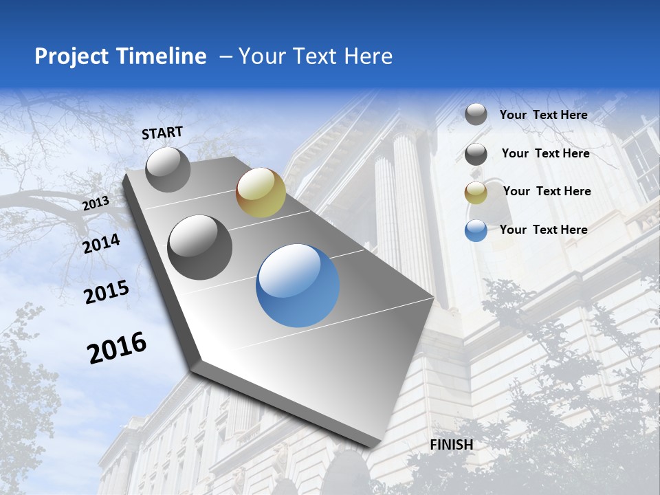 Government Facade American PowerPoint Template