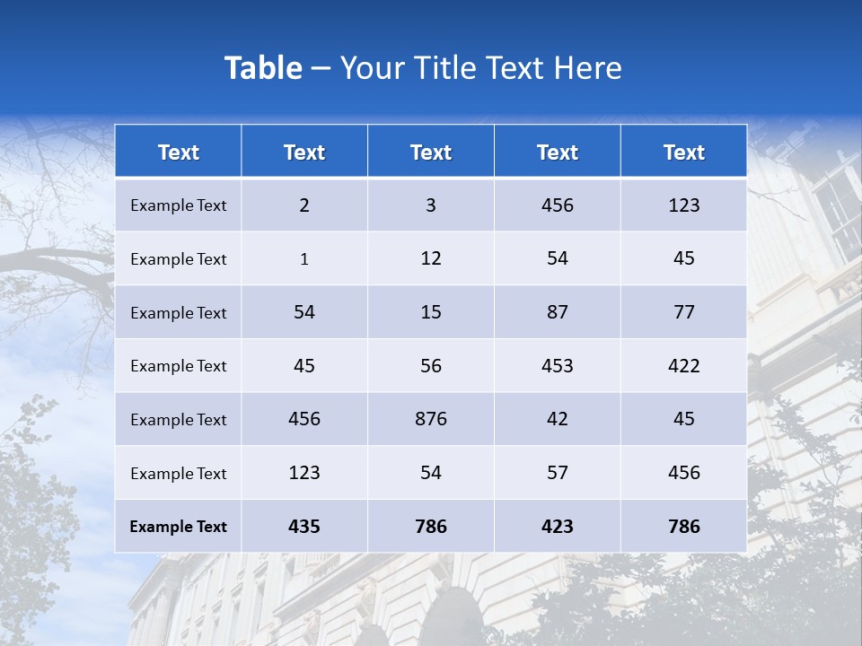 Government Facade American PowerPoint Template